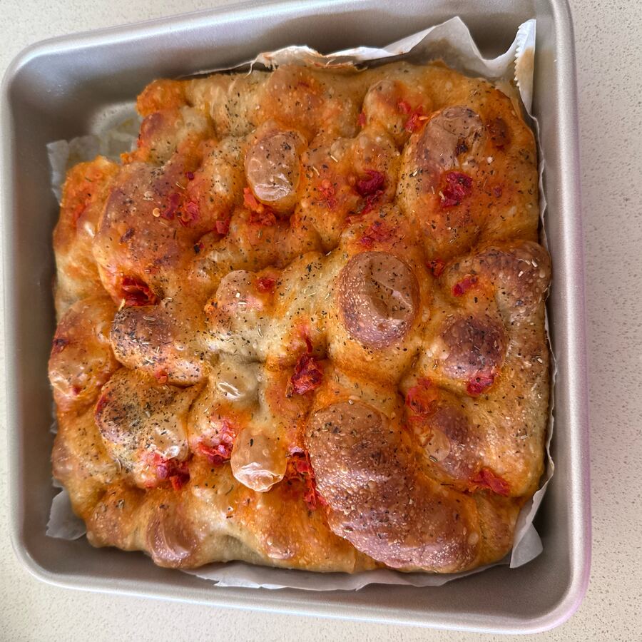 Sun-dried tomato herb focaccia